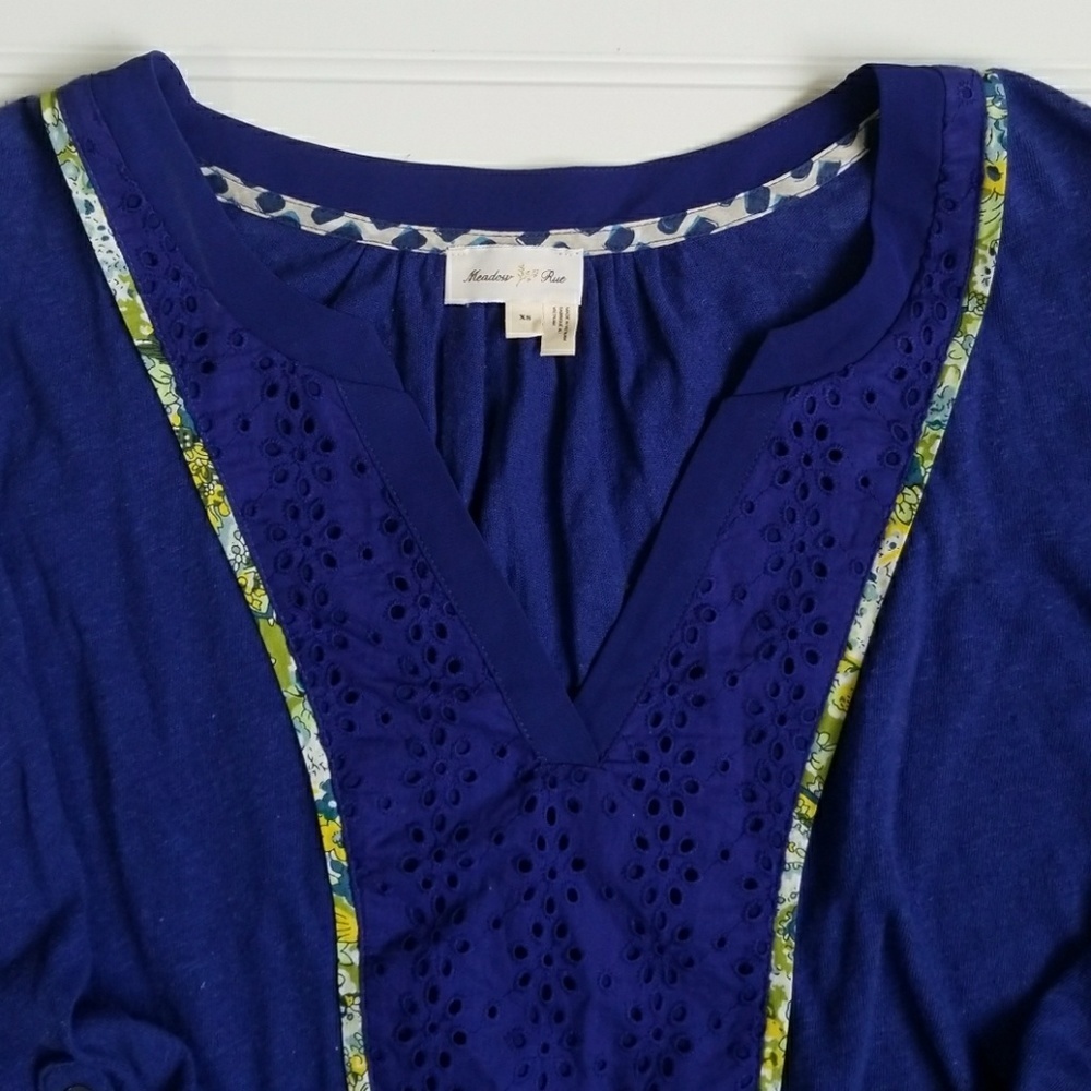❤️ Meadow rue 3/4 sleeve top size xs - Picture 2 of 8